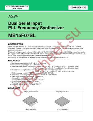 MB15F07SLPFV1-BND-6E1 datasheet  